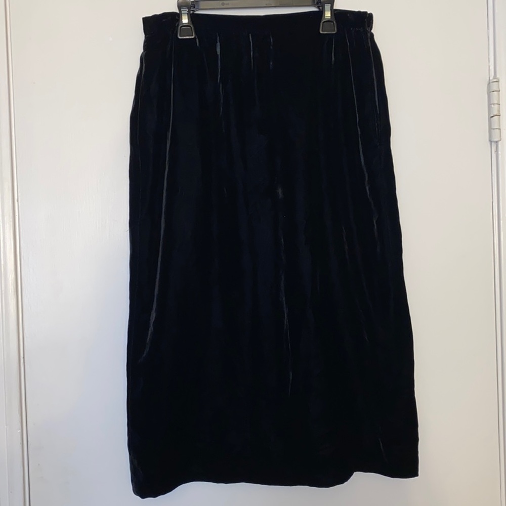 Vintage Emanuel Ungaro silk blend velvet skirt